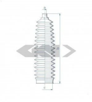 Чохол захисний Лів/Прав (довжина195мм 14,5мм/50,5мм) TOYOTA HILUX VI, HILUX VII 2.5D/3.0D 11.01-09.15 SPIDAN 84263