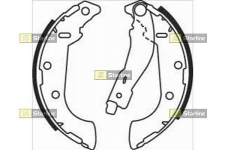 Гальмівні колодки барабанні STARLINE BC 07500 (фото 1)