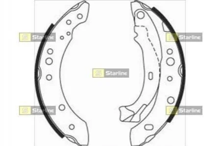 Гальмівні колодки барабанні STARLINE BC 08150