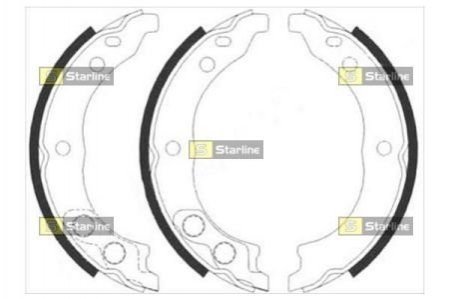 Тормозные колодки барабанные, к-кт. STARLINE BC 08900 (фото 1)