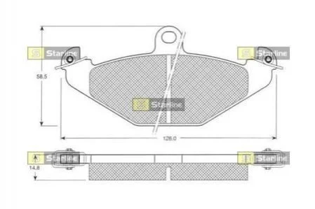 Гальмівні колодки дискові STARLINE BD S059