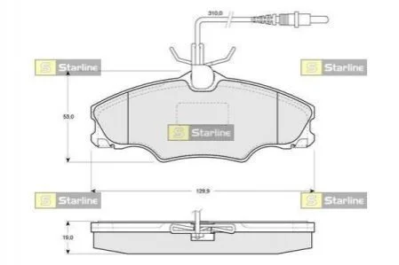 Гальмівні колодки дискові STARLINE BD S128