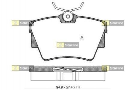 Колодки тормозные дисковые, к-кт. STARLINE BD S136