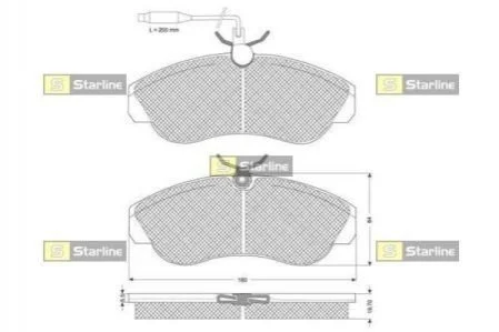 Гальмівні колодки дискові STARLINE BD S143
