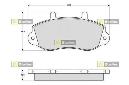 Колодки тормозные дисковые, к-кт. STARLINE BD S315