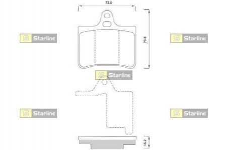 Колодки тормозные дисковые, к-кт. STARLINE BD S358 (фото 1)