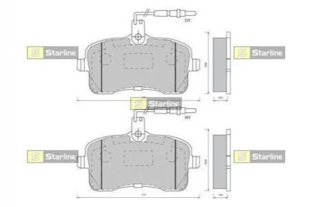 Гальмівні колодки дискові STARLINE BD S404