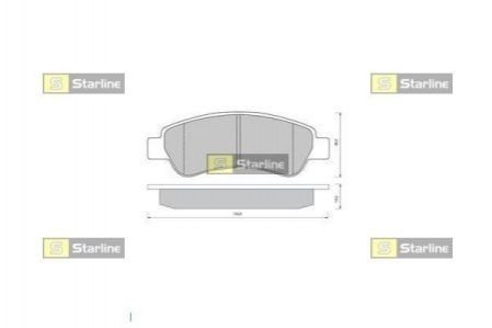 Колодки тормозные дисковые, к-кт. STARLINE BD S405 (фото 1)