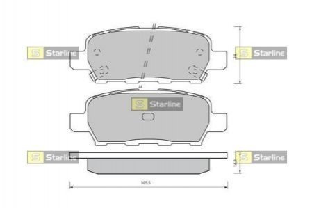 Колодки тормозные дисковые, к-кт. STARLINE BD S418