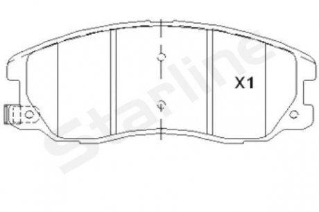 Колодки тормозные дисковые, к-кт. STARLINE BD S852P (фото 1)