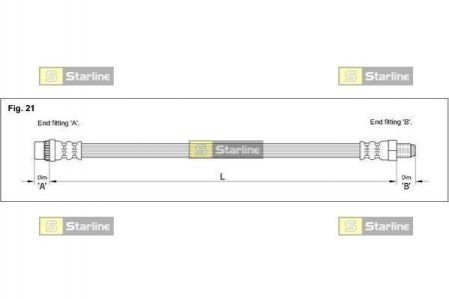 Тормозной шланг STARLINE HA DA.1240 (фото 1)