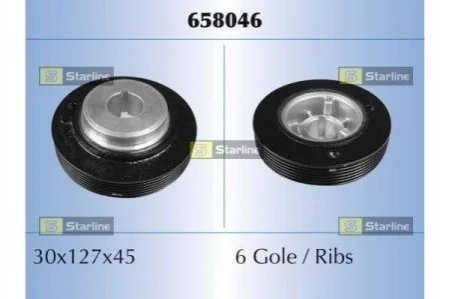 Ремінний шків, колінчастий вал STARLINE RS 658046