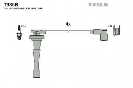 В/в дроти Honda C-RV 1.6/2.0 95- TESLA T985B