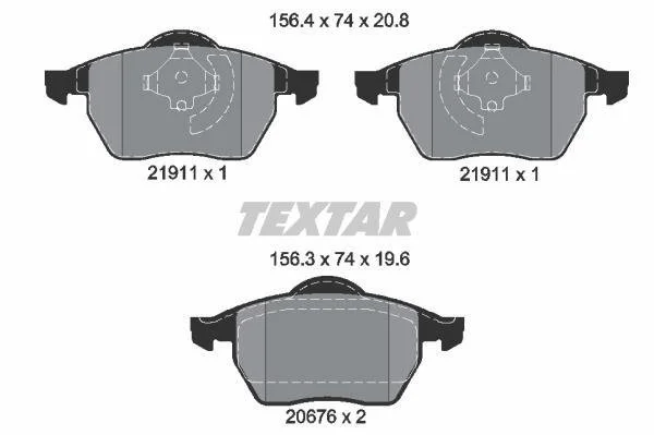Тормозные колодки дисковые Textar TEXTAR 2191102 (фото 1)