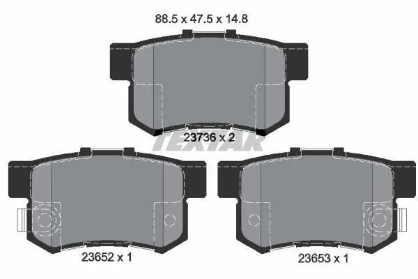 Тормозные колодки дисковые Textar TEXTAR 2365201 (фото 1)