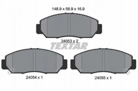 Гальмівні колодки HONDA Accord/FR-V "F "01>> TEXTAR 2405301