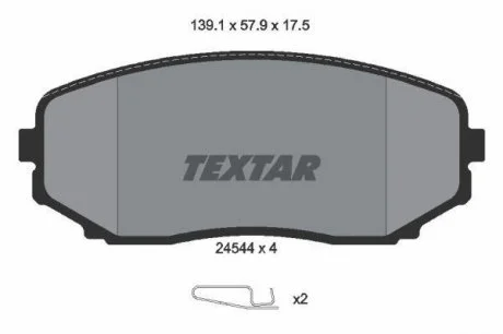 Тормозные колодки дисковые TEXTAR 2454401 (фото 1)