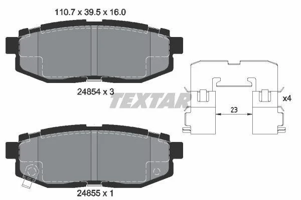 Тормозные колодки дисковые Textar TEXTAR 2485401 (фото 1)