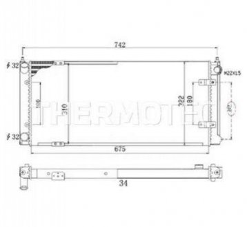 Радіатор THERMOTEC D7W028TT