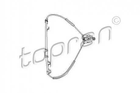 Склопідіймач передній лівий VW Polo, Golf 84-87 TOPRAN / HANS PRIES 102 885