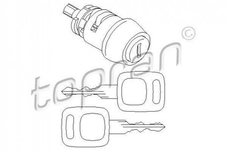 Серцевина замка запалювання HP107 090 TOPRAN TOPRAN / HANS PRIES 107 090