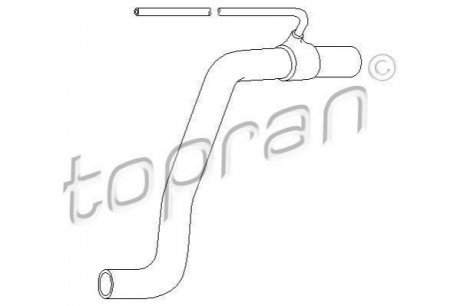 Патрубок с-ми охолодження VW Passat 1,6D/1,9D 88-93/ E 1,8 88-91/ E 2,0 TOPRAN / HANS PRIES 107 346