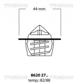 Термостат Daewoo Matiz 0.8 98- TRISCAN 86202782