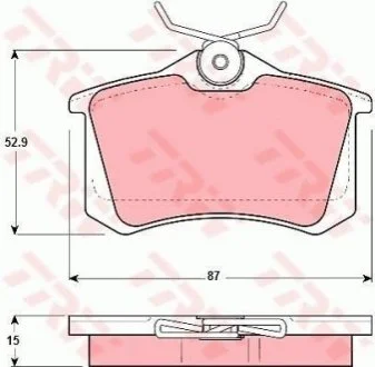 Комплект тормозных колодок, дисковый тормоз TRW GDB1121 (фото 1)
