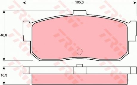 Комплект гальмівних колодок, дискове гальмо TRW GDB1172