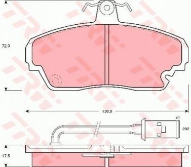 Гальмівні колодки, дискові TRW GDB851