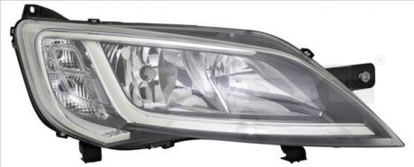 Фара Лів (H7/H7/W21, електричн, з мотором, колір відбивача: хром) CITROEN JUMPER II FIAT DUCATO PEUGEOT BOXER 06.14-12.17 TYC 20-14776-05-2