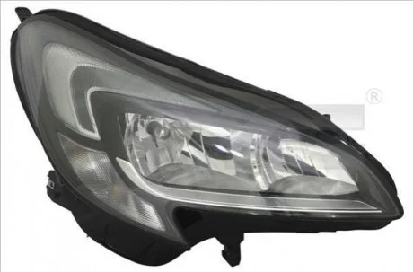 OPE CORSA прав. H7+H7+LED фара перед. TYC 20-15017-16-2