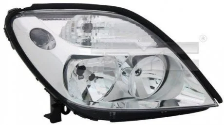 Фара Прав (H1/H7, електричн, без мотора, колір відбивача: хром) RENAULT SCENIC I 10.99-09.03 TYC 20-5973-05-2