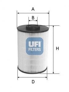 Топливный фильтр UFI 26.037.00