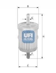Комплект топливных фильтров (12шт) UFI 31.001.00 (фото 1)