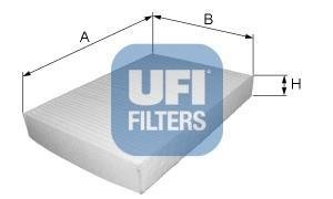 Фильтр, воздух во внутренном пространстве UFI 53.024.00 (фото 1)