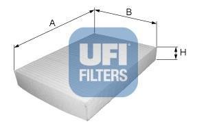 Фильтр, воздух во внутренном пространстве UFI 53.115.00