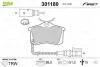 Комплект тормозных колодок, дисковый тормоз Valeo 301180 (фото 1)