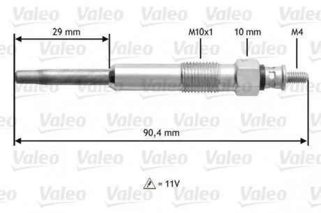 Свеча накаливания Valeo 345101