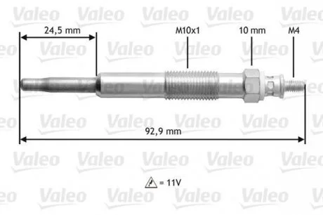 Свеча накаливания Valeo 345106