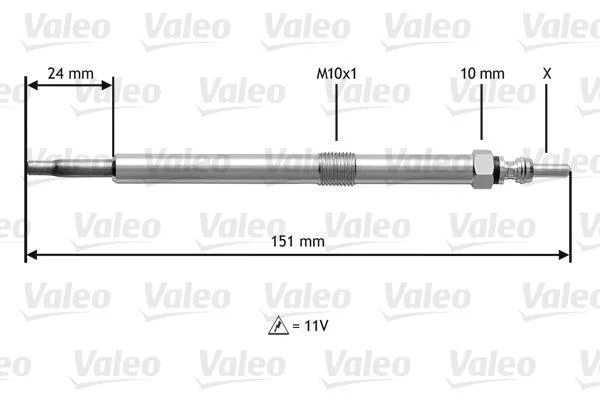 Свеча накаливания Valeo 345120 (фото 1)