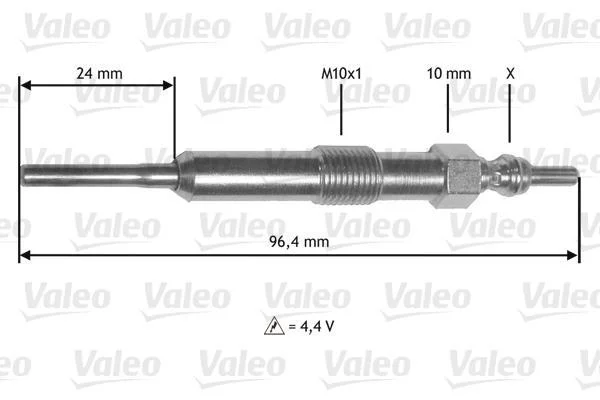 Свеча накаливания Valeo 345171 (фото 1)