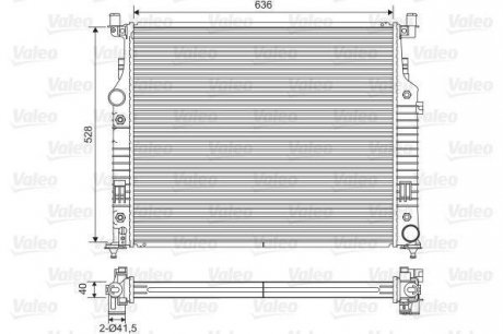 Радиатор охлаждения MB ML (W164) 3.0CDI 05-/5.5i 07- Valeo 701569 (фото 1)