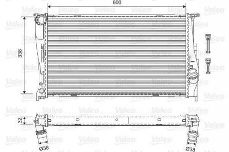 Радиатор системы охлаждения VALEO Valeo 701601