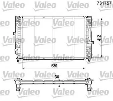 Радіатор системи охолодження VALEO Valeo 731757