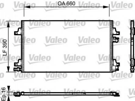 Радиатор кондиционера VL Valeo 814006