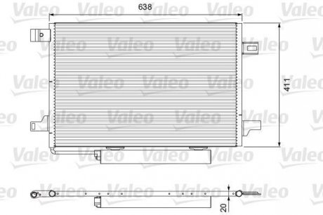 Радиатор кондиционера MB A-class (W169)/B-class (W245) 1.5-2.0LPG 04-12 (с осушителем) Valeo 814249 (фото 1)