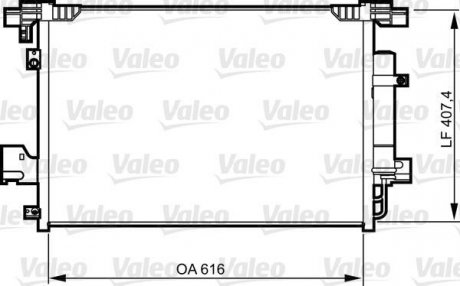 Радиатор кондиционера Mitsubishi Lancer VIII 08-/Outlander II 06-12 Valeo 814315 (фото 1)