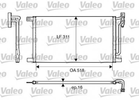 Радиатор кондиционера VL Valeo 817405