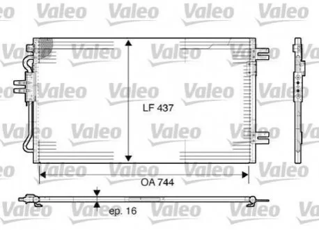 Радіатор кондиціонера VAL VALEO Valeo 817739